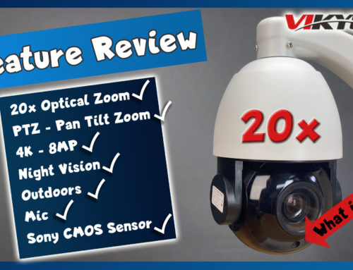 Specification Review!  4K, 8MP, 20x Optical Zoom PTZ Outdoor Security Camera from VIKYLIN